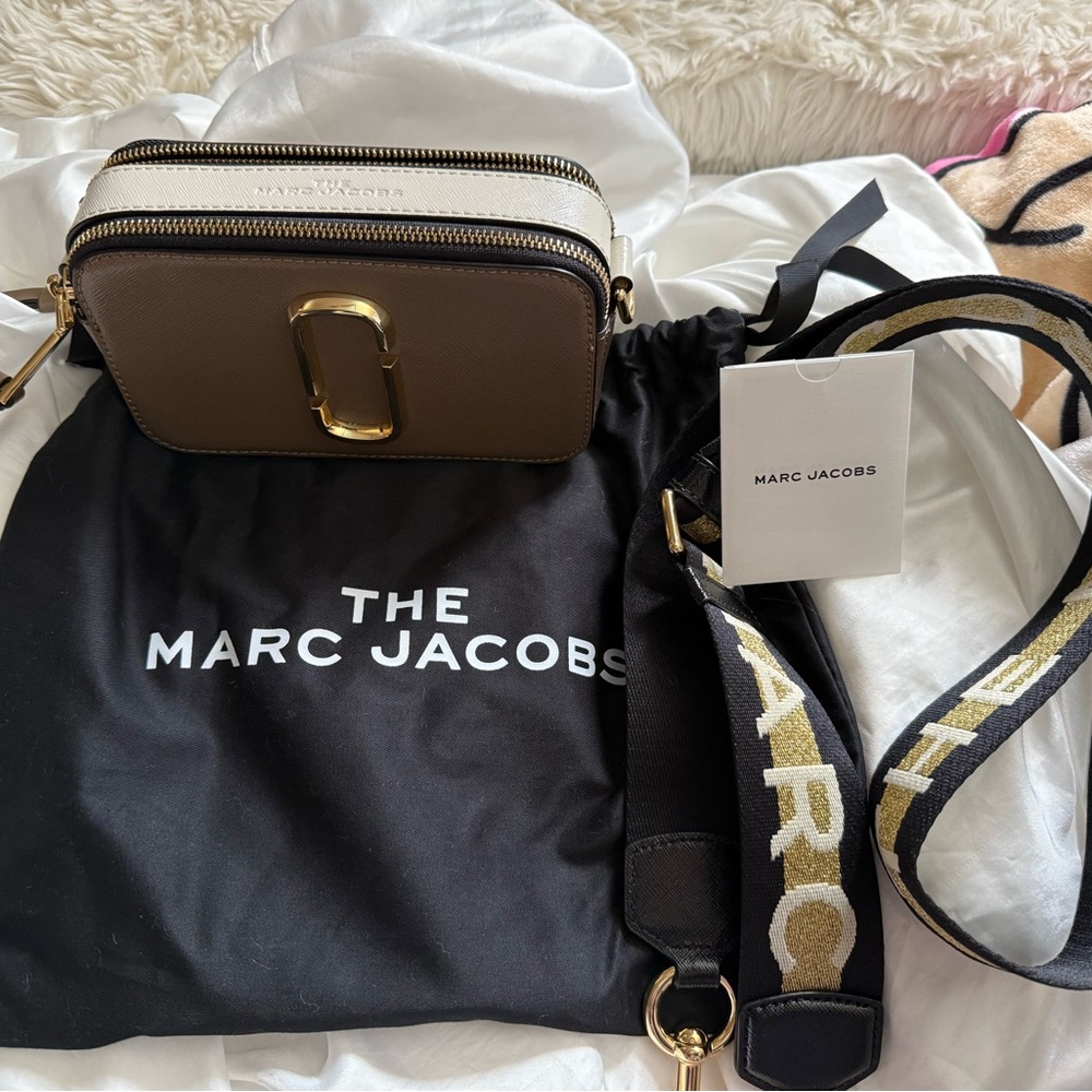 Marc Jacobs Brown and Gold Camera Bag